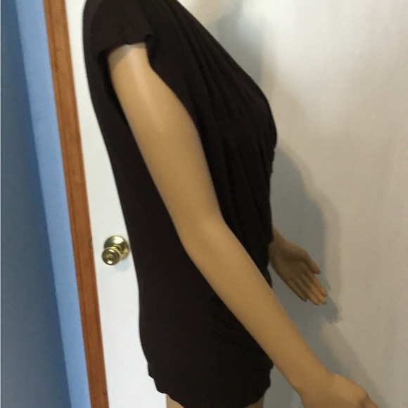 Women’s Scooped Neck Brown Blouse, Size Medium - Picture 7 of 10